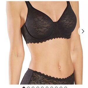 Wacoal Black Lace Underwire Bra, Size 34D, NWT , Brand New